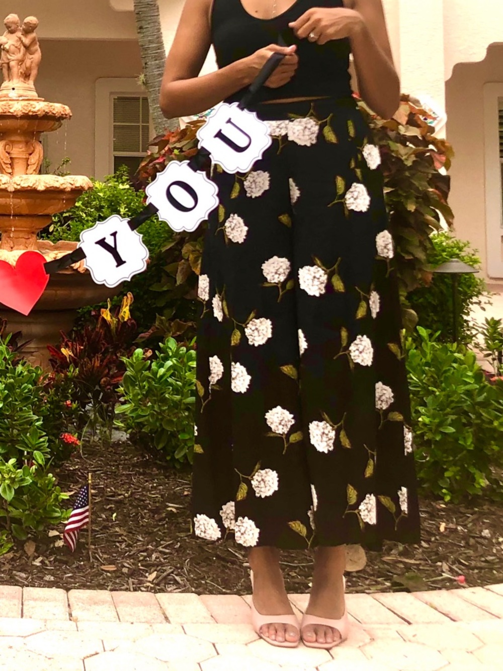 Floral Wide-Leg Pants